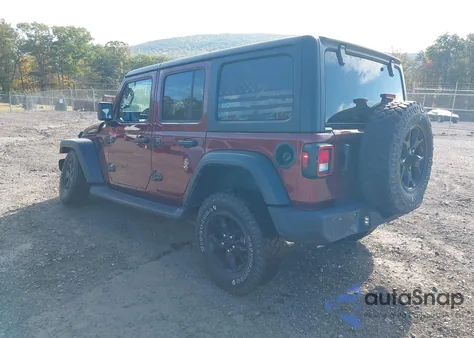 2022 Jeep Wrangler Unlimited Willys 4X4 z USA, uszkodzony, nr VIN 1C4HJXDG4NW154537